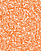 Abstract Orange Shapes Pattern Rug
