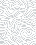 Light Gray Wavy Abstract Lines Rug
