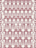 Maroon Abstract Linked Oval Pattern Rug