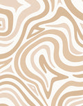 Neutral Abstract Swirl Pattern Rug