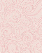 Minimalist Swirls Gentle Pink Pattern Rug