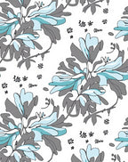 Coastal Abstract Floral Branch Design Rug