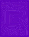 Purple Abstract Line Art Design Rug