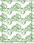 Abstract Green Swirls Pattern Rug