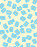Playful Blue Bar Pattern Design Rug