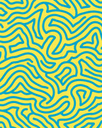 Bold Blue Flowing Lines Rug