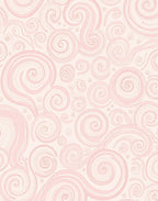 Soft Pink Swirl Pattern Design Rug