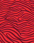 Bold Red Wavy Stripe Design Rug