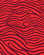 Bold Red Wavy Stripe Design Rug