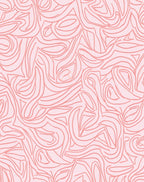Abstract Pink Swirls Pattern Rug