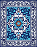 Intricate Geometric Floral Medallion Rug