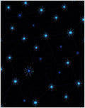 Cosmic Bright Blue Starry Night Rug