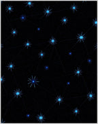 Cosmic Bright Blue Starry Night Rug