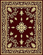 Foliate Scrollwork Motif Rug