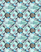 Geometric Floral Abstract Pattern Design Rug