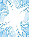 Abstract Blue Flowing Lines Rug