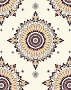 Mandala Patterned Floral Rug