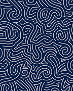 Abstract Organic Maze Pattern Design Rug