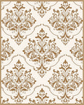 Ornate Damask Floral Symmetry Rug
