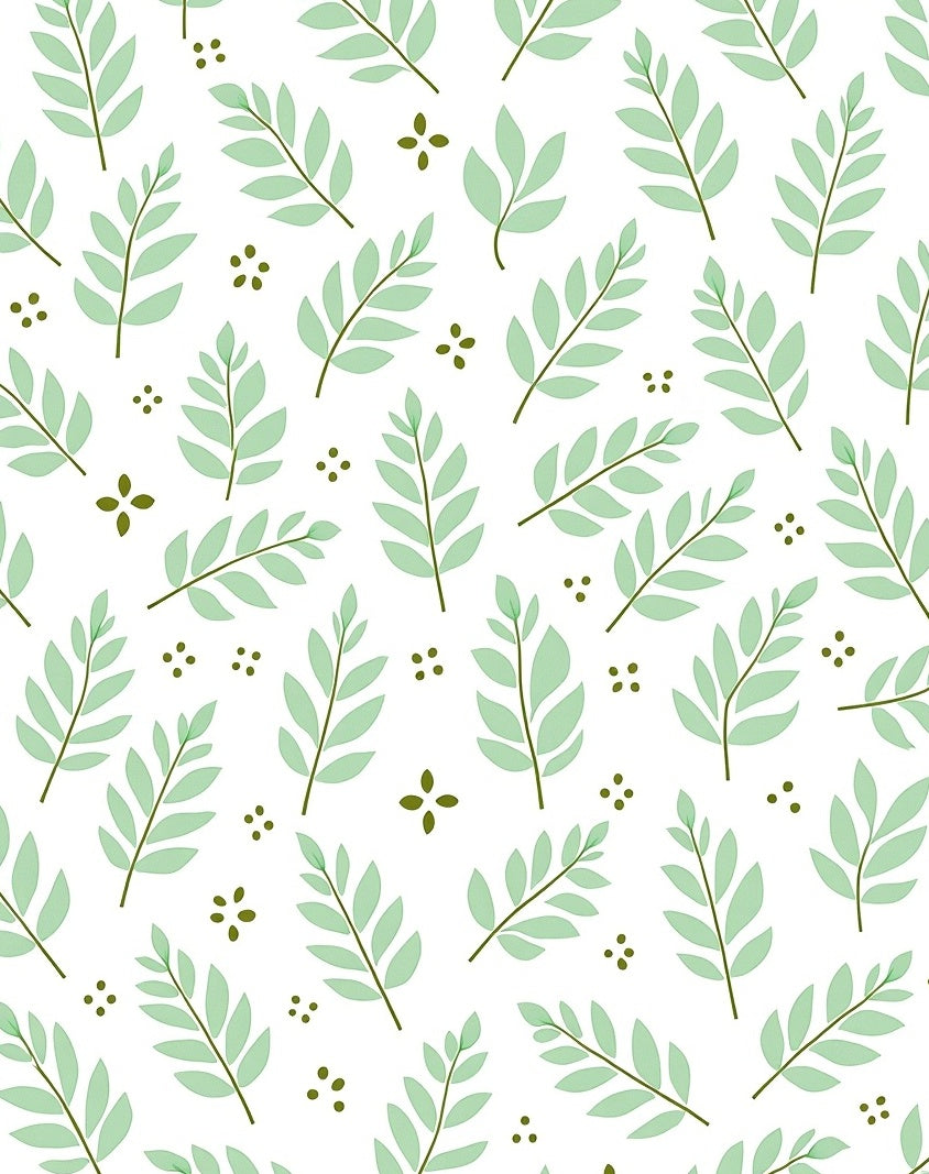 Delicate Leaf Branch Pattern Rug
