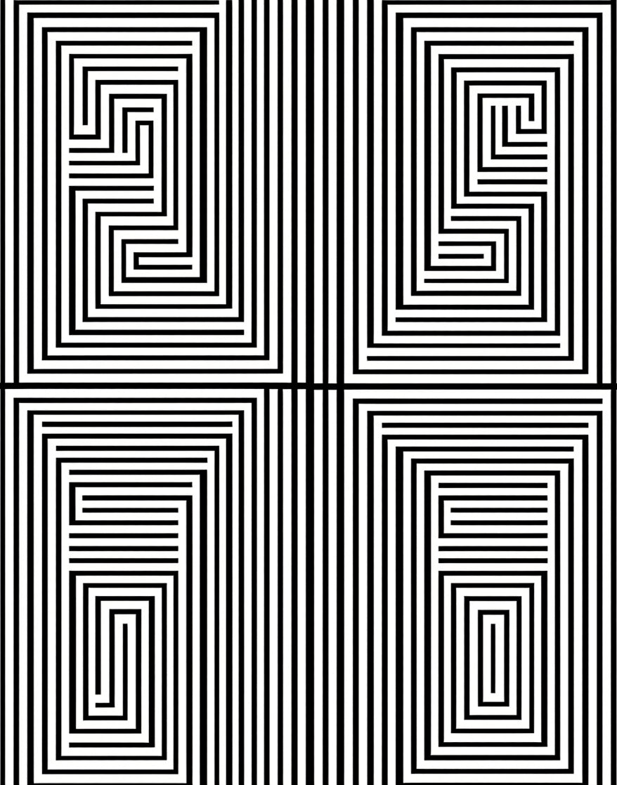 Modern Parallel Lines Geometric Pattern Rug