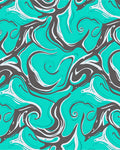 Turquoise Swirl Abstract Pattern Rug