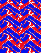 Abstract Red Blue Sharp Lines Rug