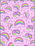 Whimsical Rainbow Cloud Pattern Rug