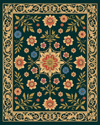 Ornate Floral Patterned Tapestry Rug