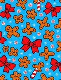Festive Gingerbread Christmas Bows Rug