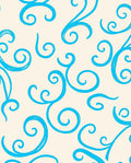 Aqua Swirl Pattern Design Rug