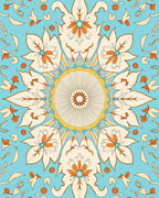 Floral Mandala medallion pattern Rug