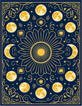 Celestial Moon Sun Motif Rug