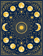 Celestial Moon Sun Motif Rug