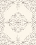 Elegant Floral Scrollwork Pattern Rug