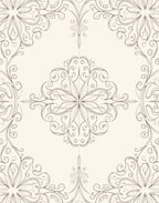 Elegant Floral Scrollwork Pattern Rug