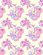 Abstract Floral Pink Pastel Pattern Rug