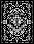 Monochromatic Abstract Geometric Mandala Design Rug
