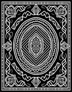 Monochromatic Abstract Geometric Mandala Design Rug