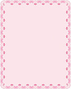 Pink Ribbon Sweet Border Design Rug