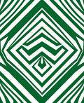 Emerald Green Geometric Illusion Rug