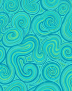 Aqua Swirl Pattern Rug