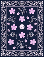 Pink Blossom Moon Pattern Rug