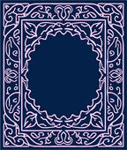 Ornate Pink Scrollwork Outline Design Rug