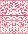 Coral Floral Lattice Openwork Rug