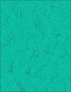 Teal Floral Swirl Pattern Rug