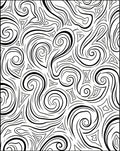 Abstract Swirl Triangle Black White Pattern Rug