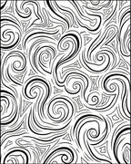 Abstract Swirl Triangle Black White Pattern Rug