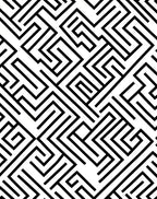 Abstract Black White Maze Design Rug