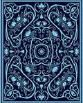 Art Nouveau Floral Symmetry Design Rug